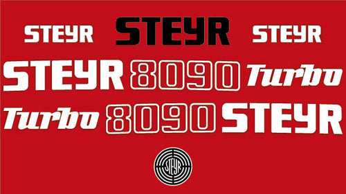 Steyr 8090 turbo tractor decal aufkleber adesivo sticker set replacement decal set