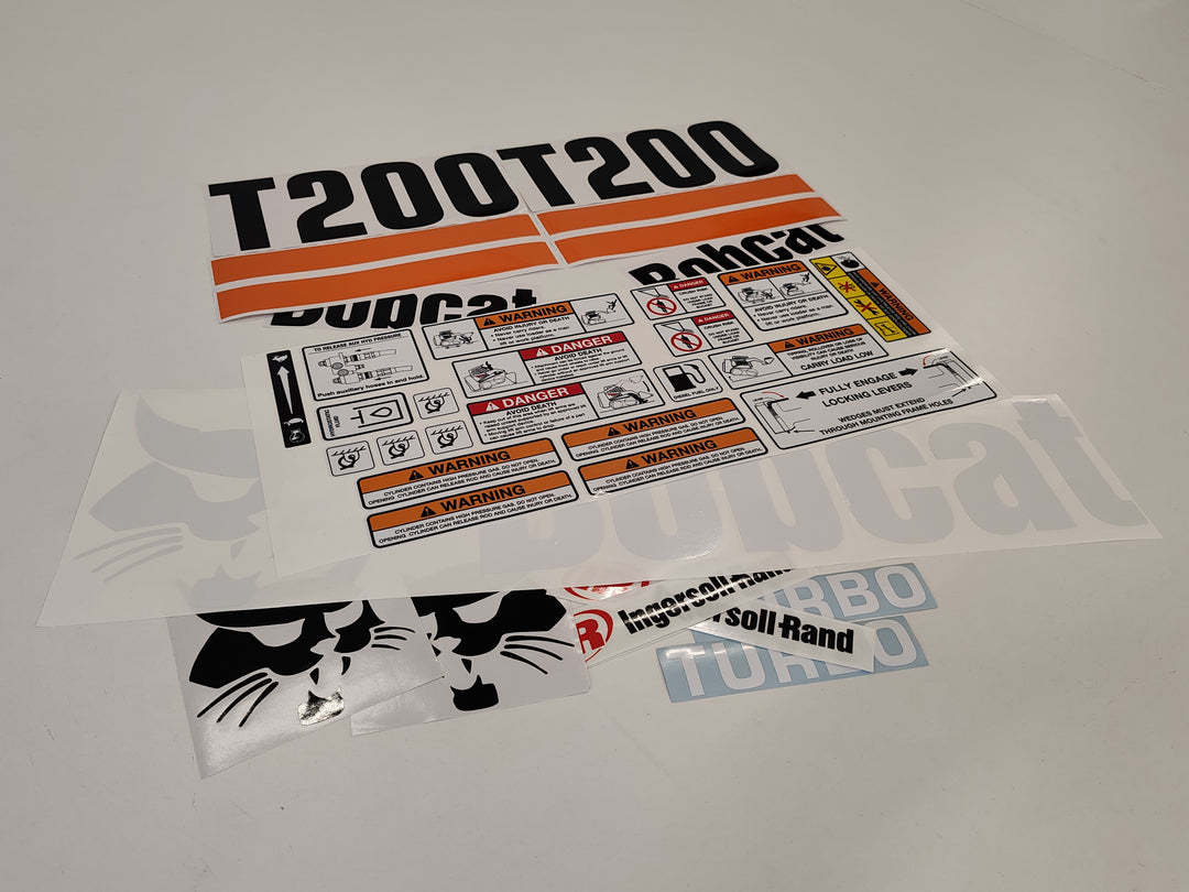 Bobcat T200 Turbo Loader Aftermarket Decal  Aufkleber  Adesivo  Sticker  Replacement Set