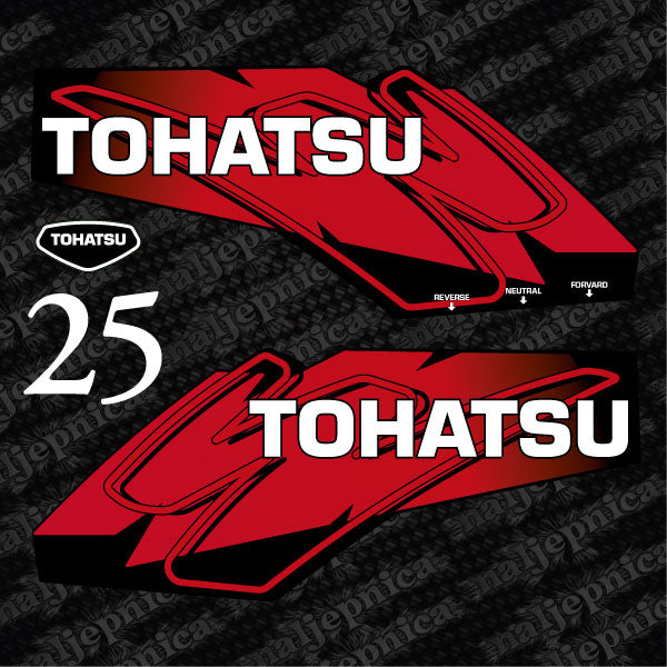 Tohatsu 25 outboard (2012) decal aufkleber adesivo sticker set replacement decal set