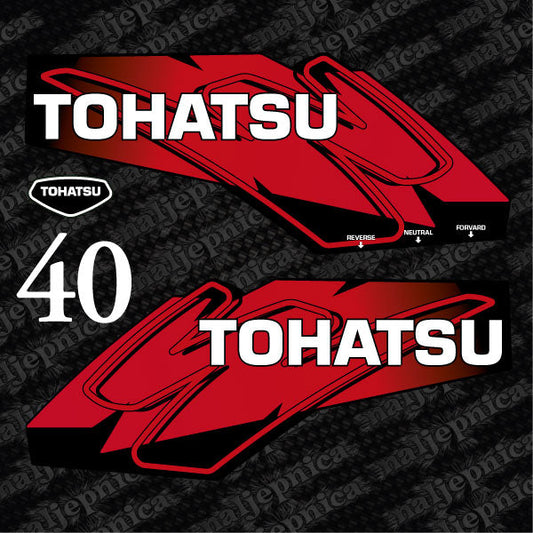 Tohatsu 40 outboard (2012) decal aufkleber adesivo sticker set replacement decal set