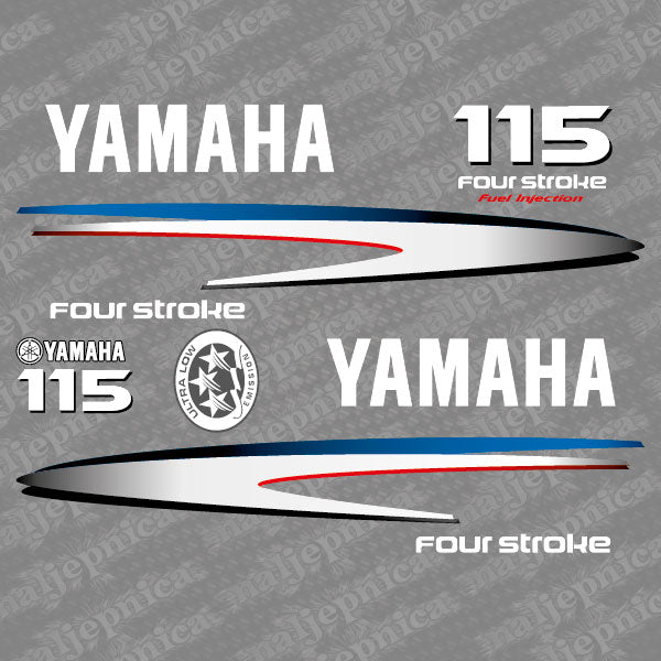 Yamaha 115 four stroke outboard (2002-2006) decal aufkleber addesivo sticker set replacement decal set