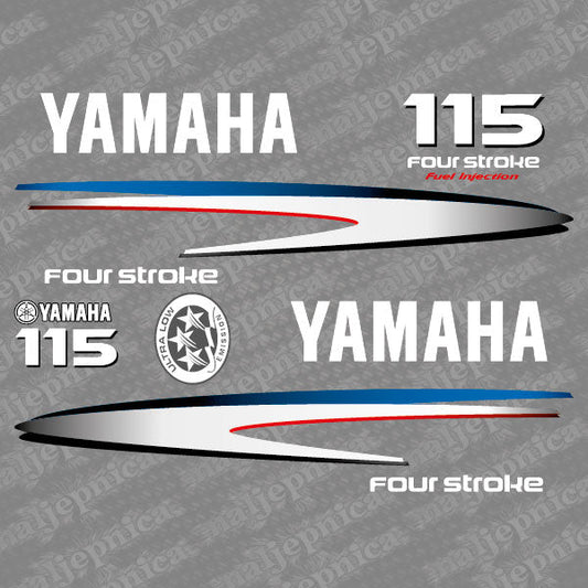 Yamaha 115 four stroke outboard (2002-2006) decal aufkleber addesivo sticker set replacement decal set