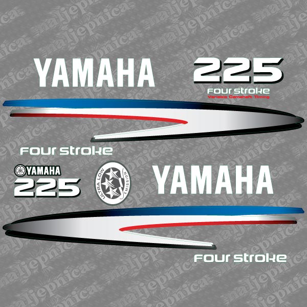 Yamaha 225 four stroke outboard (2002-2006) decal aufkleber addesivo sticker set replacement decal set