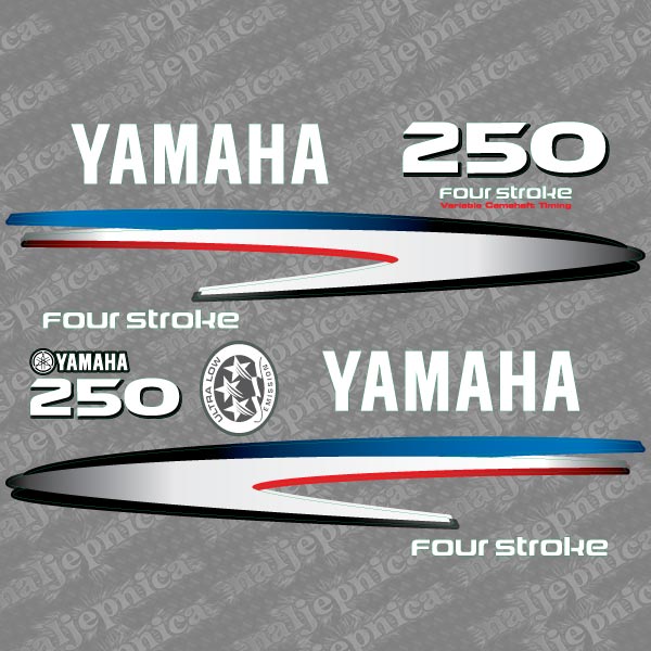 Yamaha 250 four stroke outboard (2002-2006) decal aufkleber addesivo sticker set replacement decal set