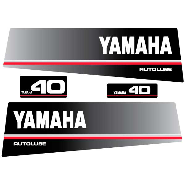 Yamaha 40 (1991) autolube outboard decal aufkleber sticker set replacement decal set