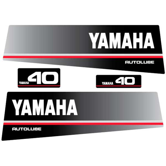 Yamaha 40 (1991) autolube outboard decal aufkleber sticker set replacement decal set