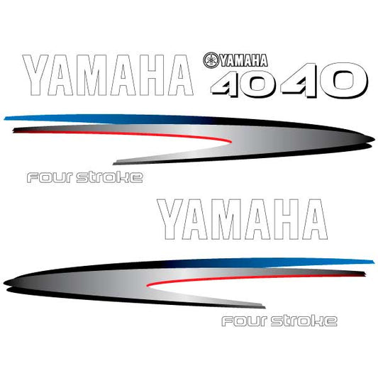 Yamaha 40 four stroke (2002) outboard decal aufkleber adesivo sticker set replacement decal set