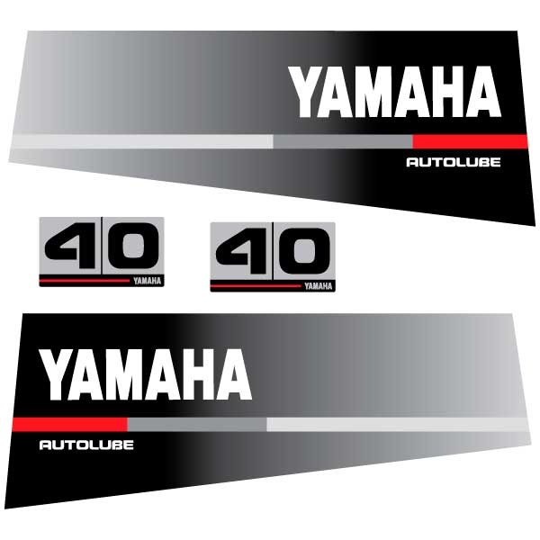 Yamaha 40 autolube outboard decal aufkleber adesivo sticker set replacement decal set