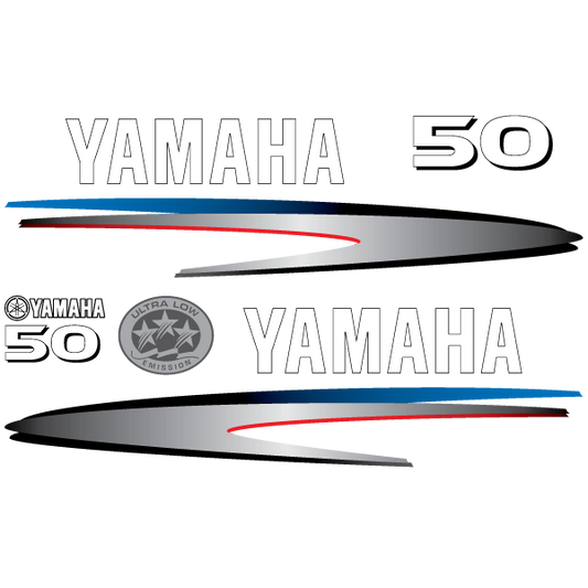 Yamaha 50 outboard (2002-2006) decal aufkleber sticker set replacement decal set