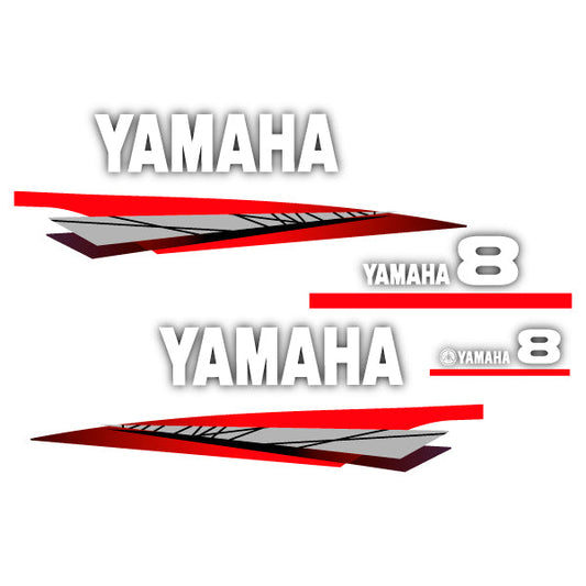 Yamaha 8 outboard (1998-2001) decal aufkleber addesivo sticker set replacement decal set
