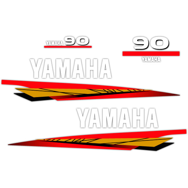 Yamaha 90 outboard (1998-2001) decal aufkleber addesivo sticker set replacement decal set