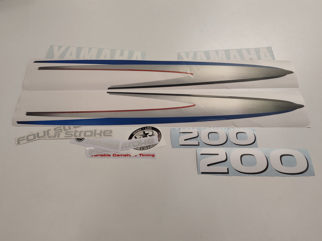 Yamaha 200 Four Stroke (2002-2006) Outboard Decal Sticker Set