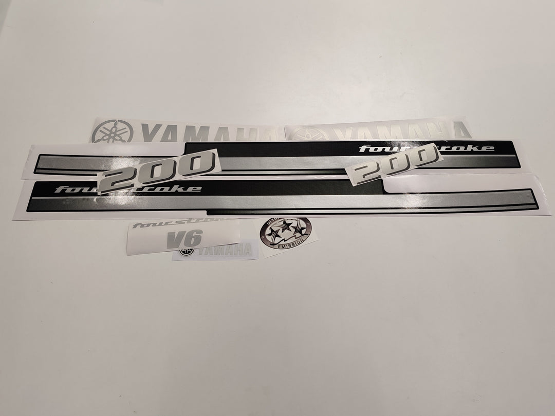 Yamaha 200 Four Stroke 2008 Outboard Decal Sticker Set