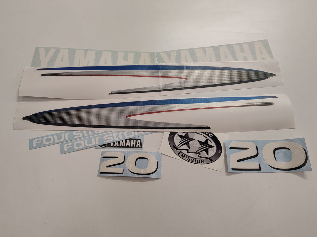 Yamaha 20 Four Stroke (2002-2006) Outboard Decal Sticker Set