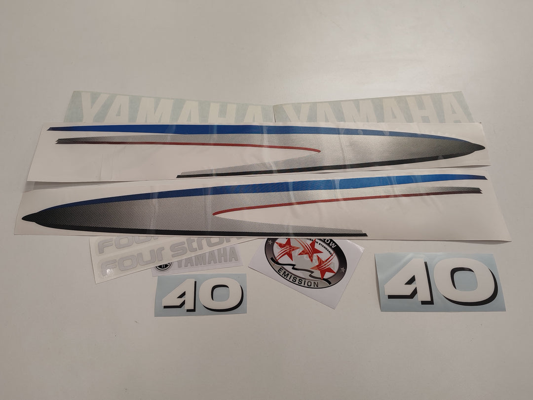 Yamaha 40 four stroke (2002) outboard decal aufkleber adesivo sticker set