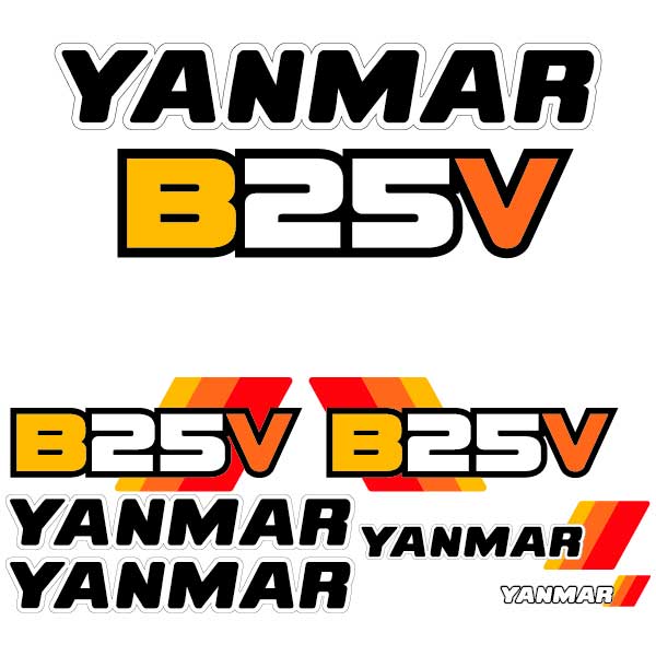 Yanmar B25V decal aufkleber sticker adesivo set replacement decal set