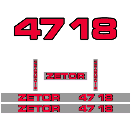Zetor 4718 tractor decal aufkleber adesivo sticker set replacement decal set