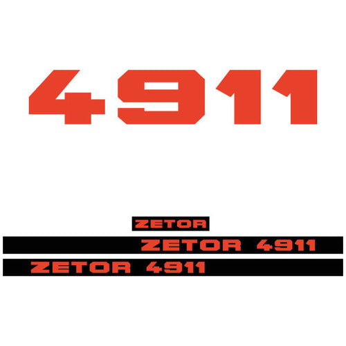 Zetor 4911 tractor decal aufkleber adesivo sticker set replacement decal set