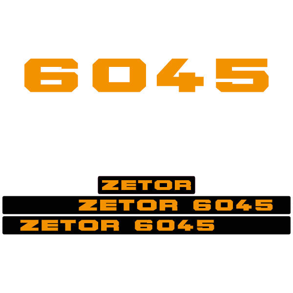 Zetor 6045 tractor decal adesivo aufkleber sticker set replacement decal set