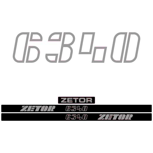 Zetor 6340 tractor decal aufkleber adesivo sticker set replacement decal set