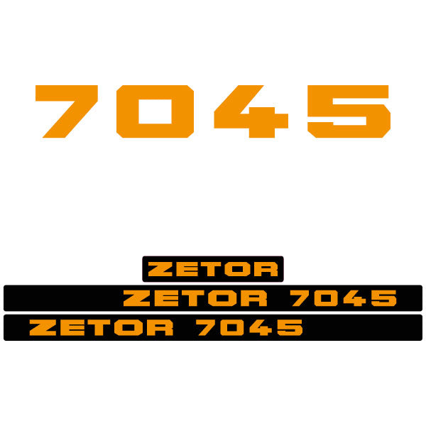 Zetor 7045 tractor decal adesivo aufkleber sticker set replacement decal set