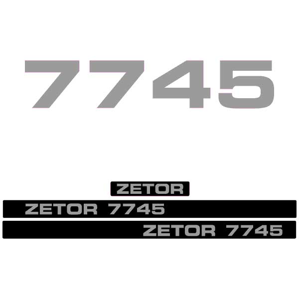 Zetor 7745 tractor decal aufkleber adesivo sticker set replacement decal set