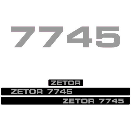 Zetor 7745 tractor decal aufkleber adesivo sticker set replacement decal set
