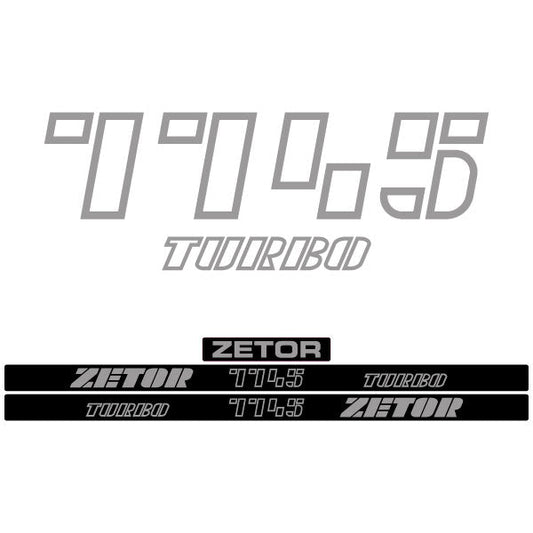 Zetor 7745 turbo tractor decal aufkleber adesivo sticker set replacement decal set