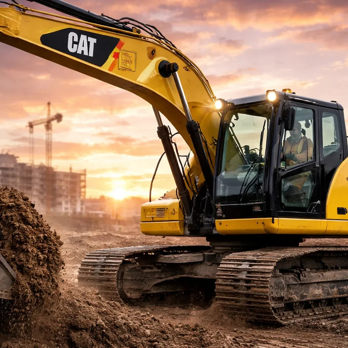 Cat caterpillar machinery decals square 1200x1200