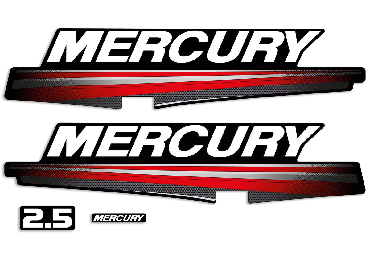 Mercury 2.5 HP 2-Stroke New Model outboard engine Decal Set – Decal ...