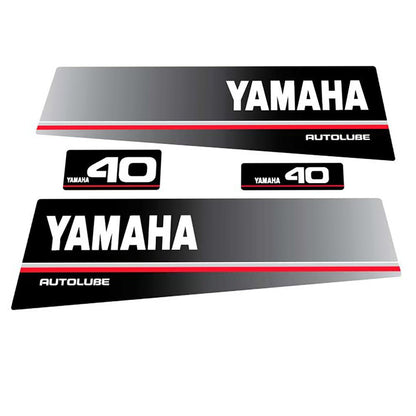 Yamaha 20 - 25 - 40 - 50 (1991) Autolube Outboard Decal Sticker Set