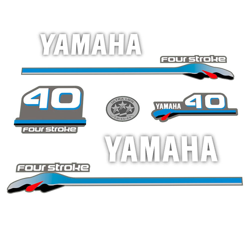 Yamaha 40 - 50 Four Stroke (2000) Outboard Decal Sticker Set - Number: 40,50
