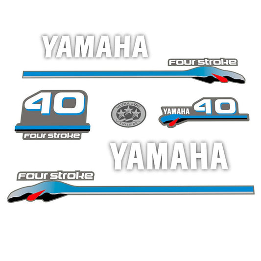 Yamaha 40 - 50 Four Stroke (2000) Outboard Decal Sticker Set - Number: 40,50