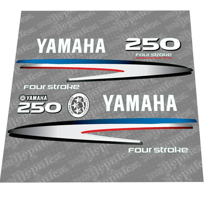 Yamaha 250 Four Stroke (2002-2006) Outboard Decal Sticker Set