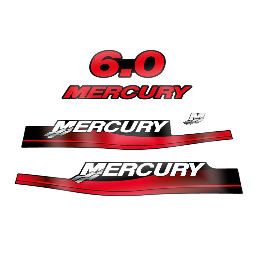 Mercury 6.0 1999-2004 outboard decal sticker set replacement decal set