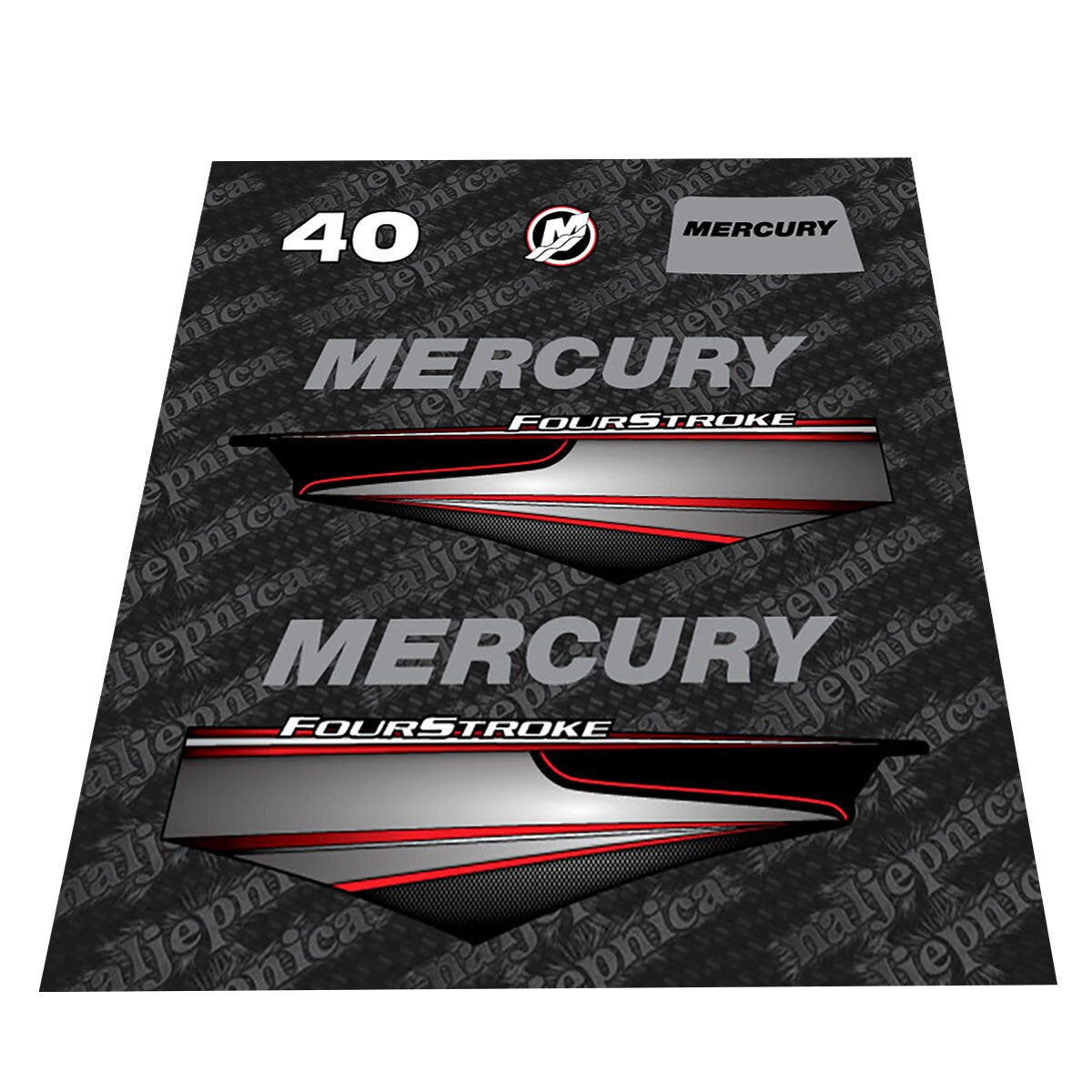 Mercury 40 Four Stroke 2013 outboard decal sticker set