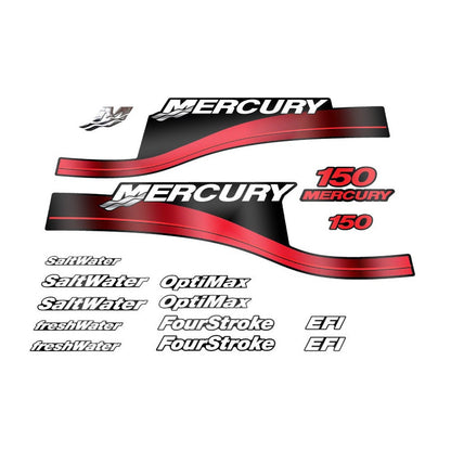 Mercury 150 FS EFI Optimax Saltwater 1999-2004 outboard decal sticker set