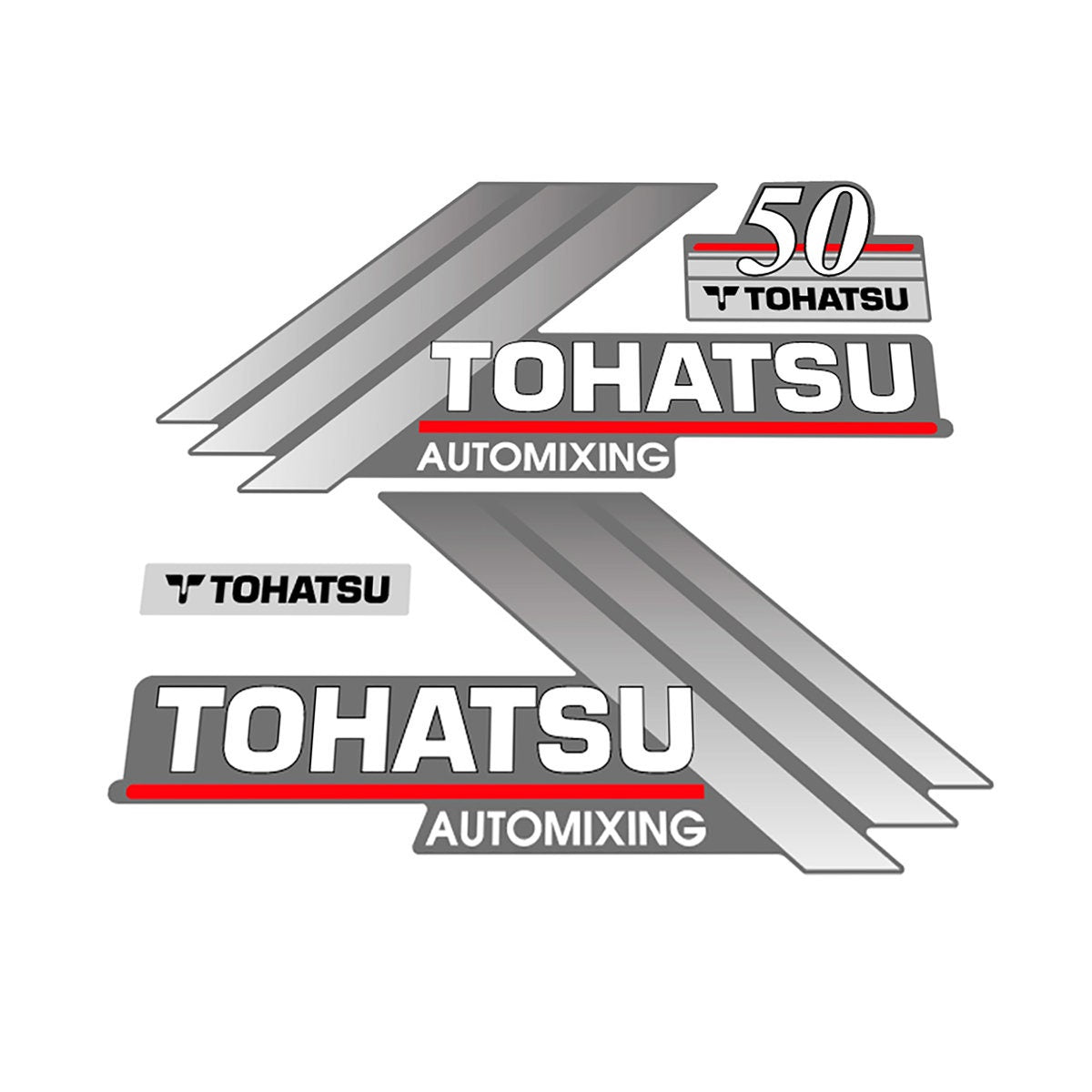 Tohatsu 50 Automixing (2004) Outboard Decal Sticker Set
