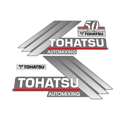 Tohatsu 50 Automixing (2004) Outboard Decal Sticker Set