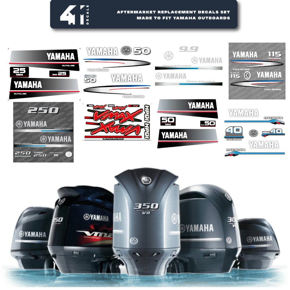 Yamaha 9.9 (1998-2001) Outboard Decal Sticker Set