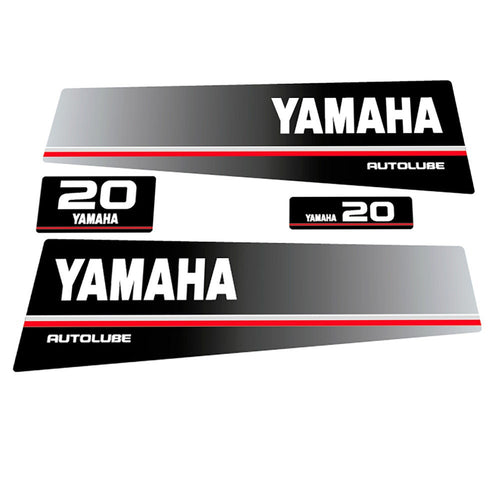 Yamaha 20 - 25 - 40 - 50 (1991) Autolube Outboard Decal Sticker Set - Number: 20,25,40,50