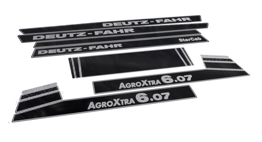 Deutz Fahr AgroXtra 6.07 Star Cab Aftermarket Replacement Tractor Decal (Sticker) Set replacement decal set