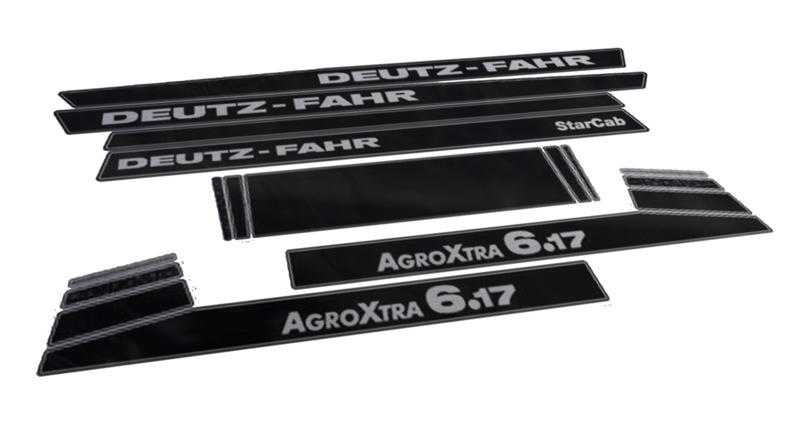 Deutz Fahr AgroXtra 6.17 Star Cab Aftermarket Replacement Tractor Decal (Sticker) Set replacement decal set