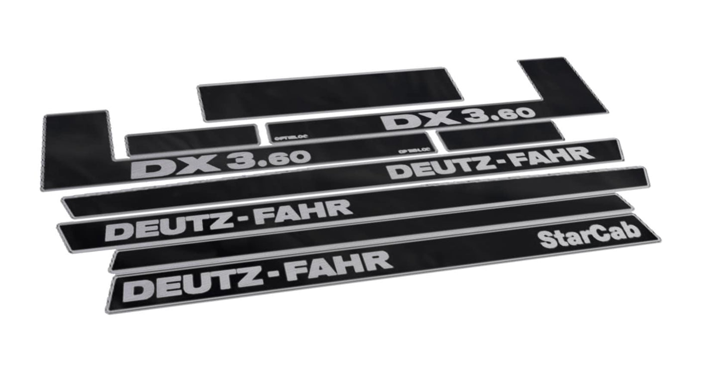 Deutz Fahr DX 3.60 Star Cab Aftermarket Replacement Tractor Decal (Sticker) Set replacement decal set