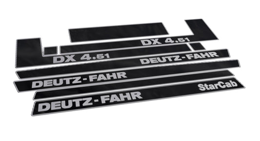 Deutz Fahr DX 4.51 Star Cab Aftermarket Replacement Tractor Decal (Sticker) Set replacement decal set