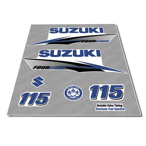Suzuki 115 Four Stroke (2010) Outboard Decal Sticker Set