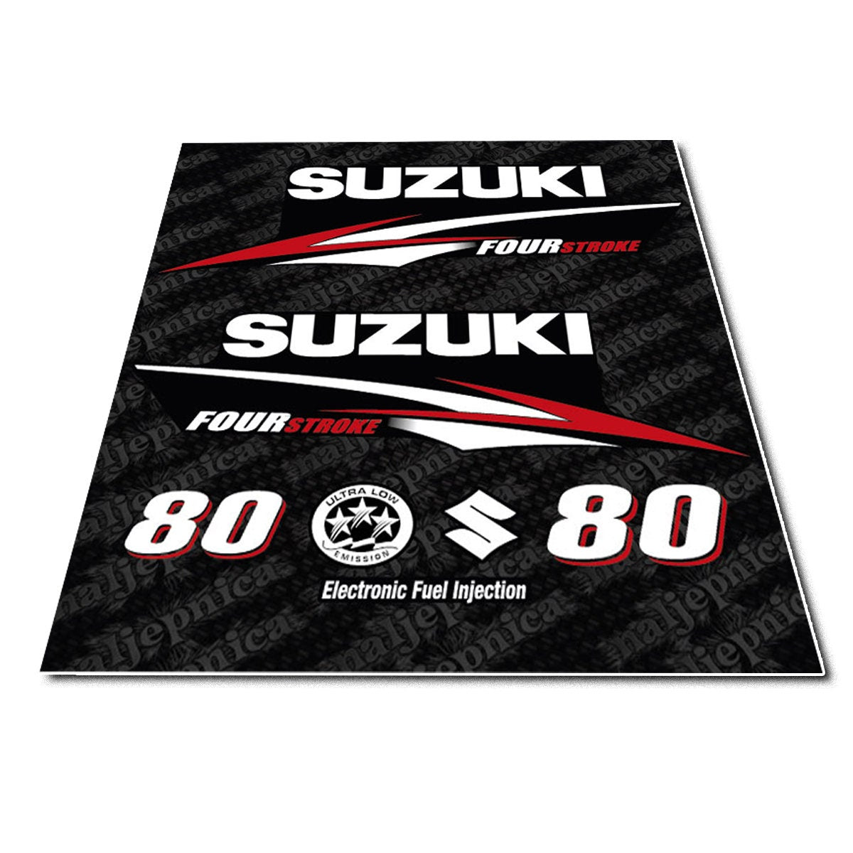 Suzuki 80 Four Stroke Outboard Decal Sticker Set