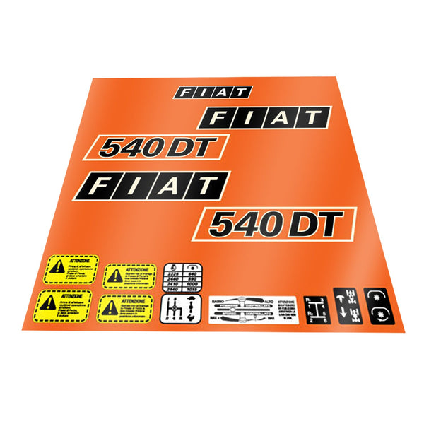 Fiat 540 DT Aftermarket Replacement Tractor Decal Sticker Set