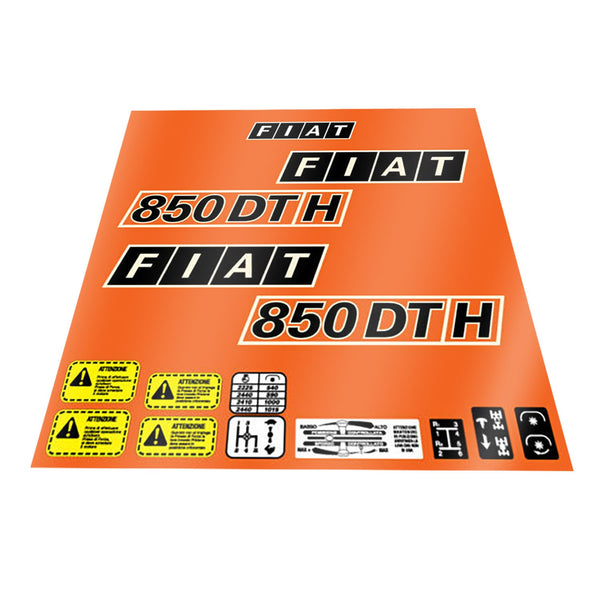 Fiat 850 DTH Aftermarket Replacement Tractor Decal Sticker Set