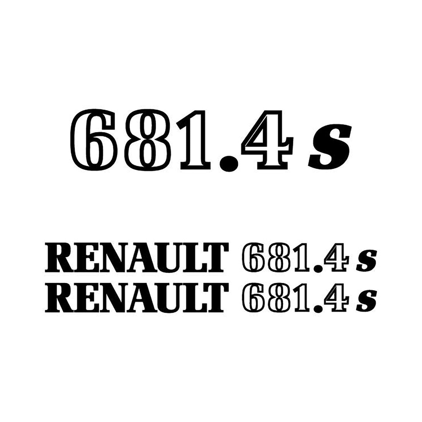 Renault 681 S Aftermarket Replacement Tractor Decal Sticker Set replacement decal set